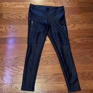 Express faux leather moto legging